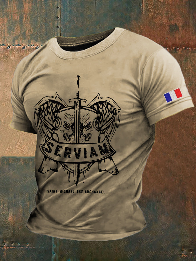 T-shirt imprimé catholique pour hommes