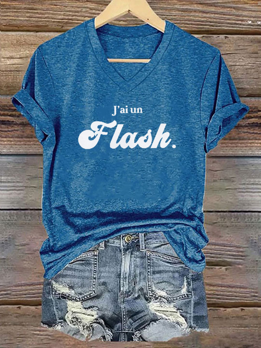 T-shirt J'ai un flash jaune pour femmes