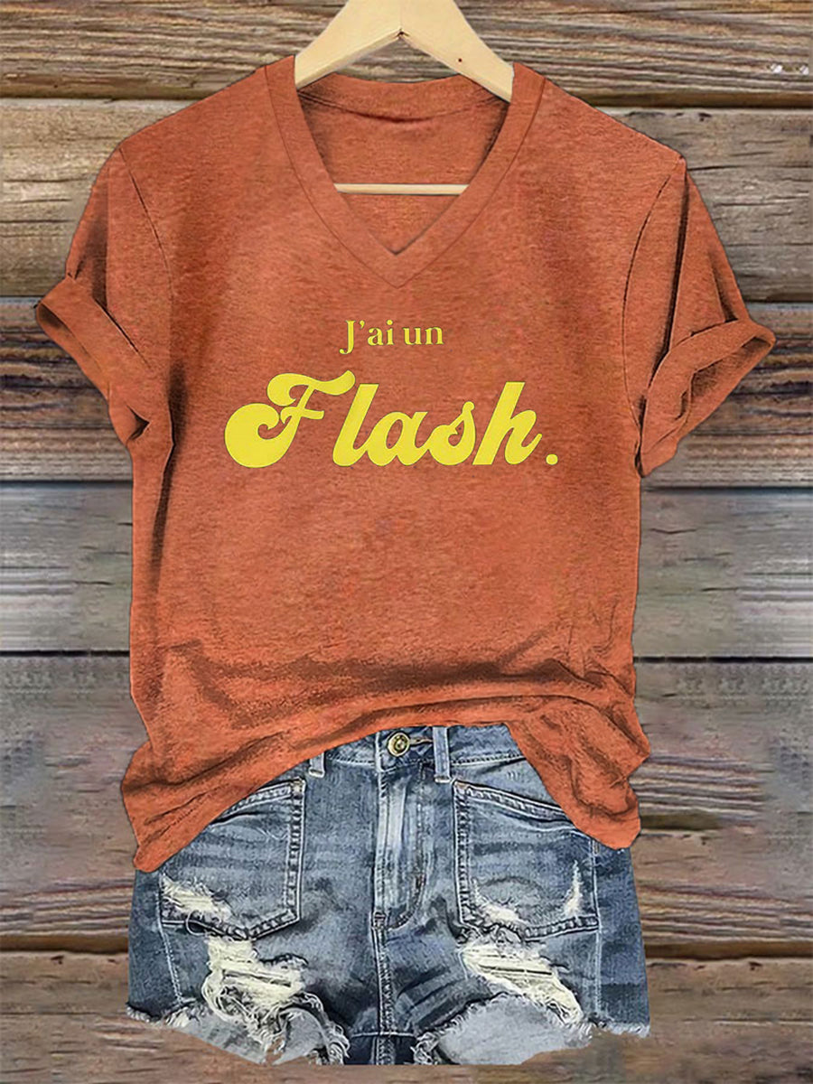 T-shirt J'ai un flash jaune pour femmes