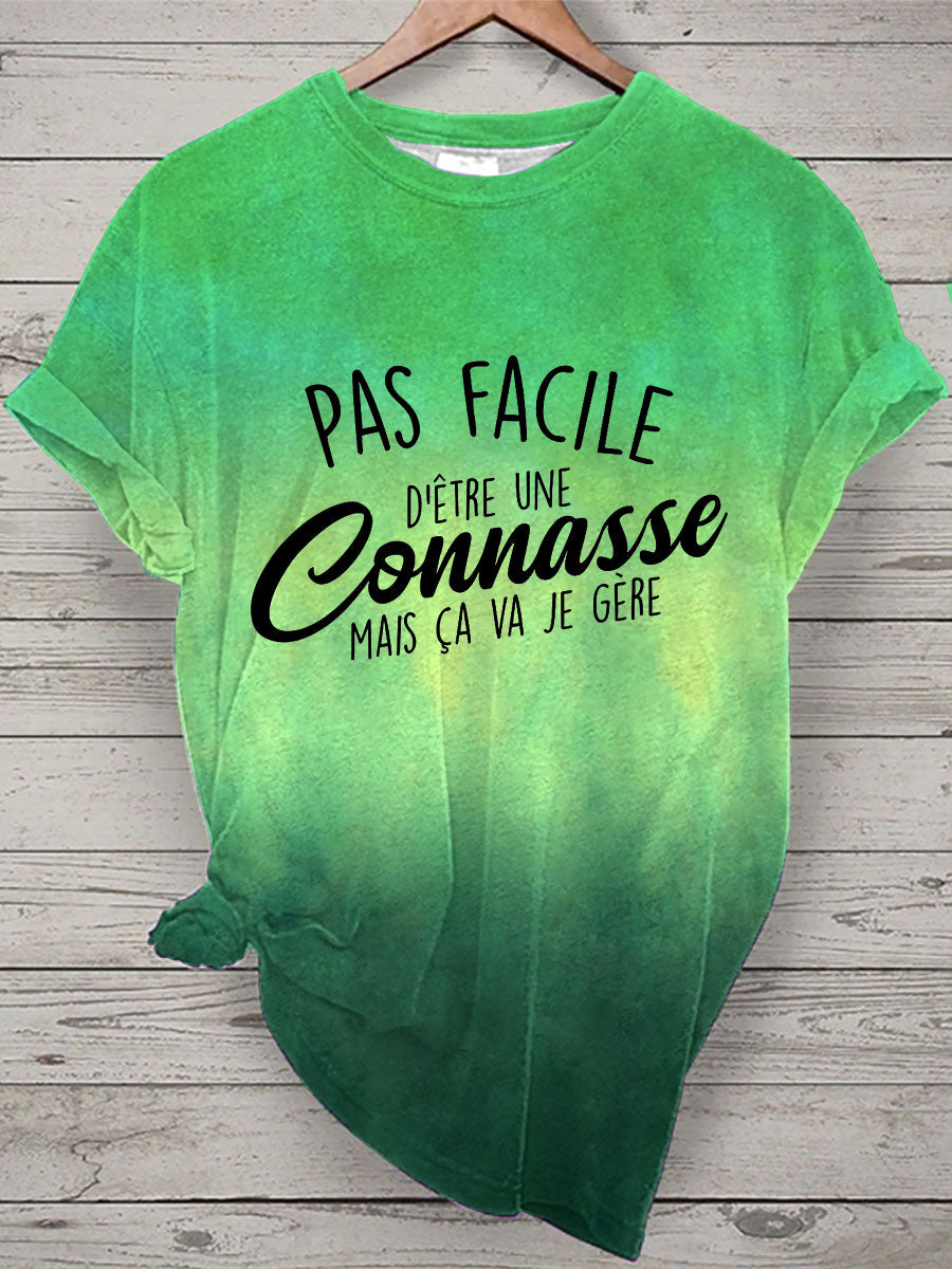 T-shirt Pas Facile D’être Une Connasse Femme Vert / S