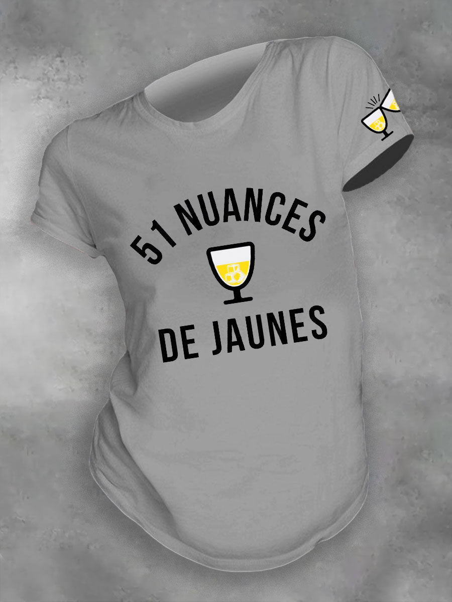 T-shirt imprimé France 51 Kind of Yellow pour femme