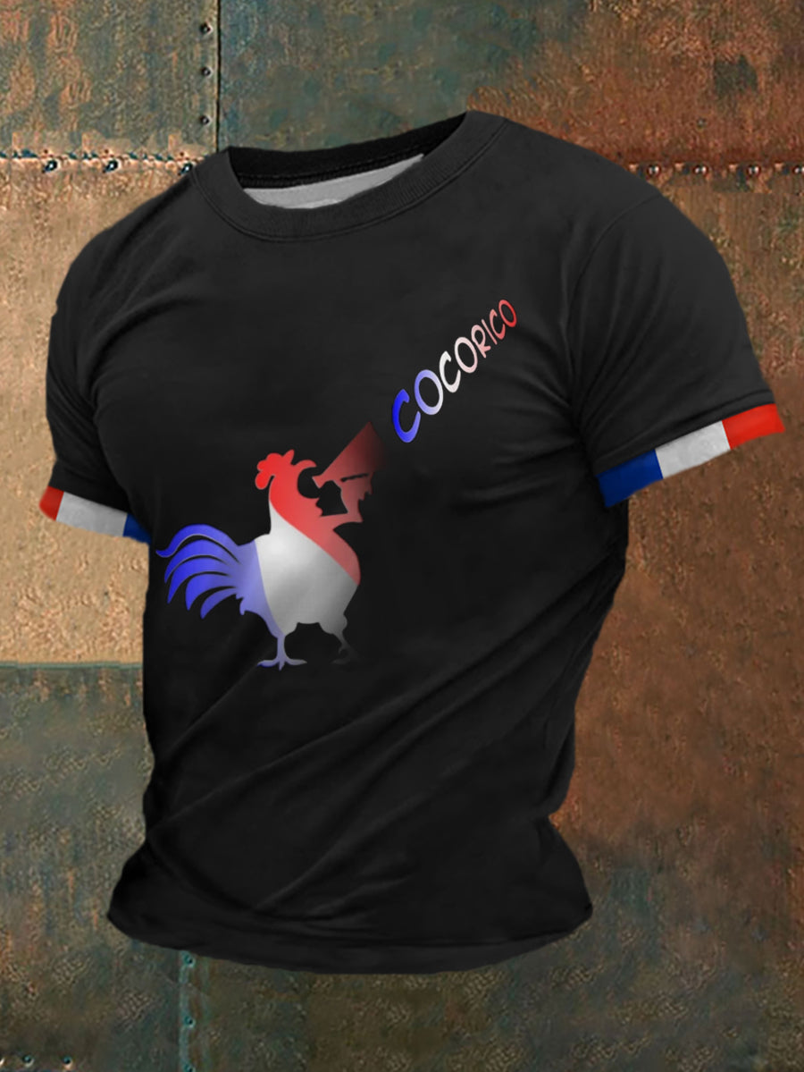 T-shirt imprimé à manches courtes Cocorico Homme