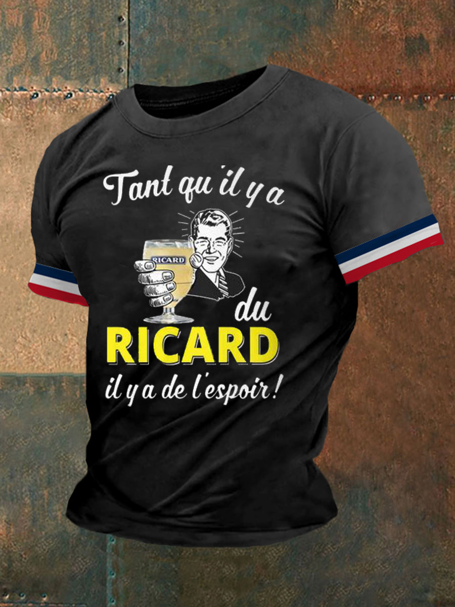 T-shirt à manches courtes Tant Qu'il Y A Du Ricard Il Y A De L'espoir Homme