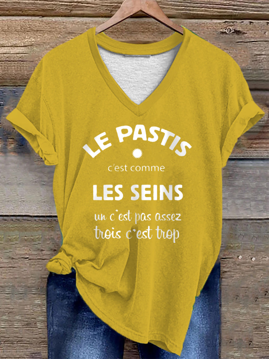 T-shirt Le Pastis c'est comme les seins Femme