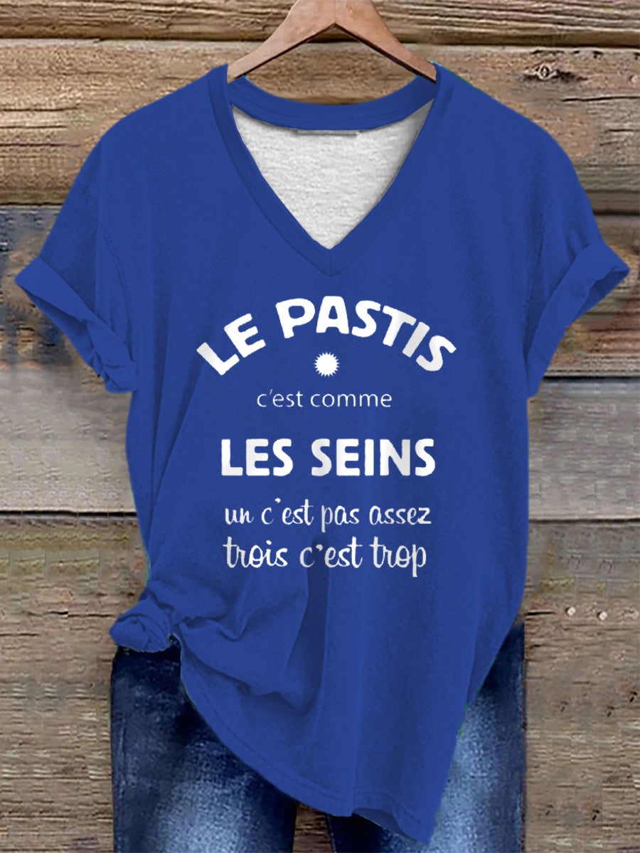 T-shirt Le Pastis c'est comme les seins Femme