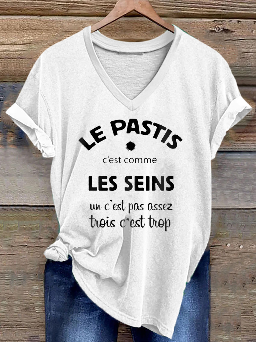 T-shirt Le Pastis c'est comme les seins Femme