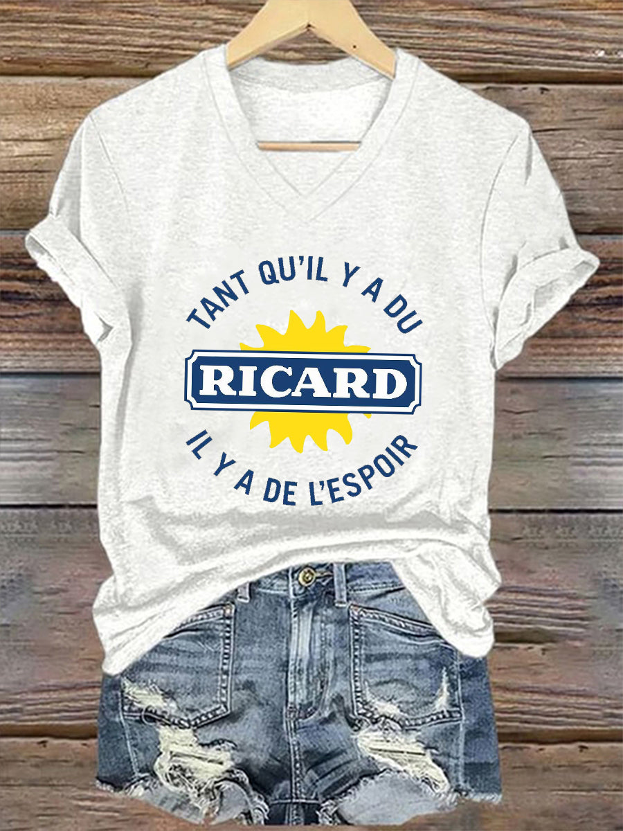 T-shirt à manches courtes Tant Qu'il Y A Du Ricard Femme