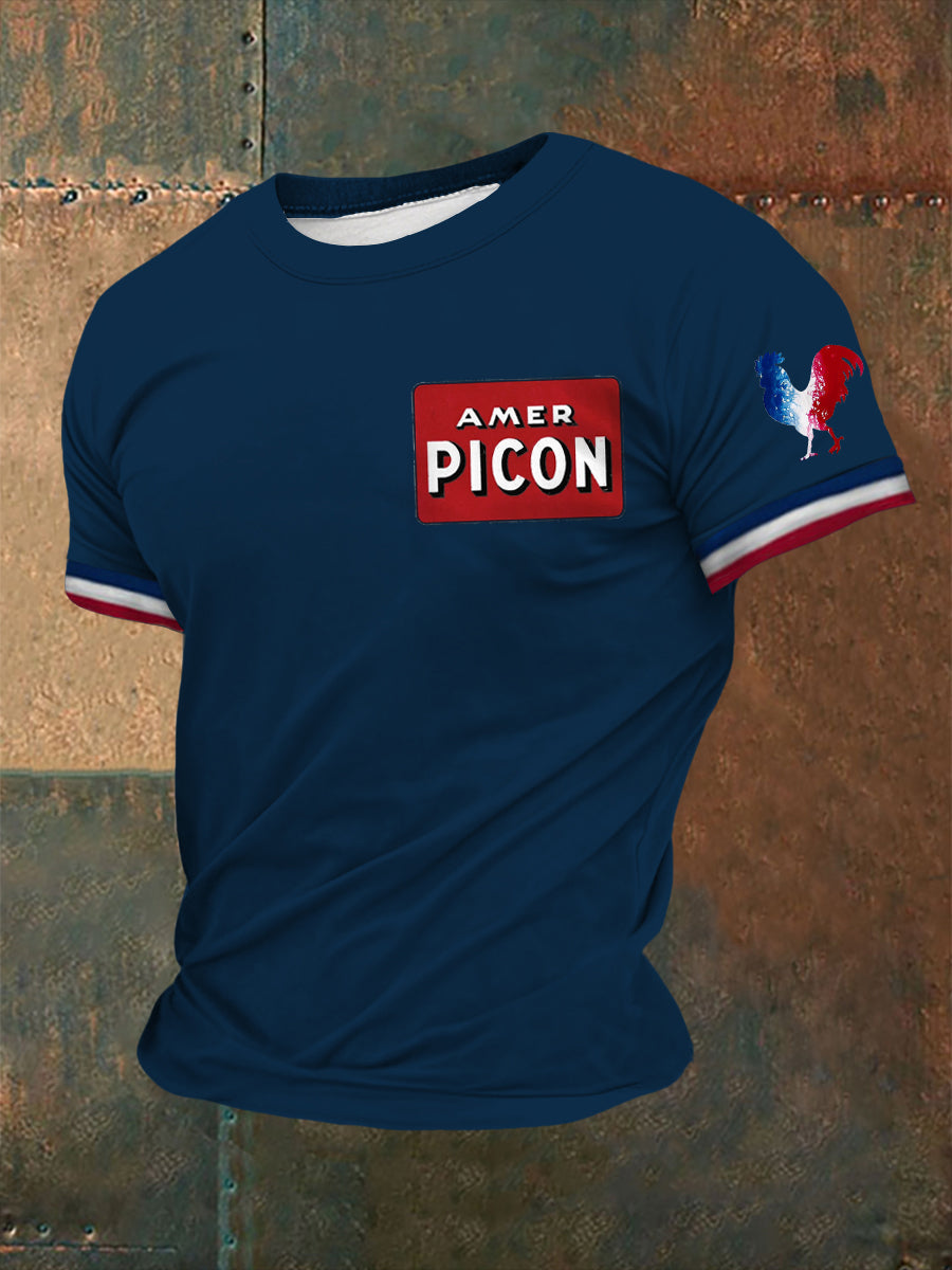 T-shirt à manches courtes Picon Alcohol Printed Homme Bleu Marine / S