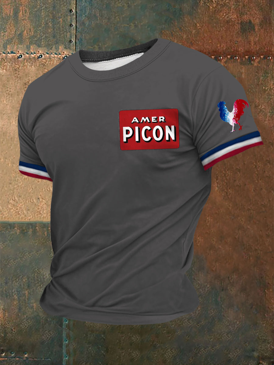 T-shirt à manches courtes Picon Alcohol Printed Homme Gris Foncé / S