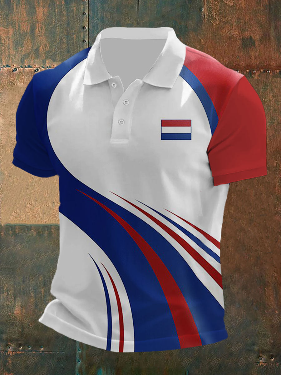 Polo imprimé France pour homme comme image / S