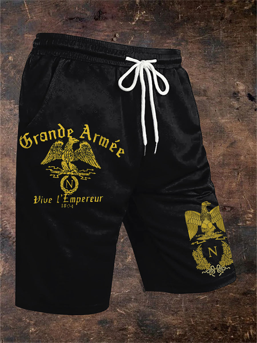 Short Grande Armée Print pour homme Noir / S