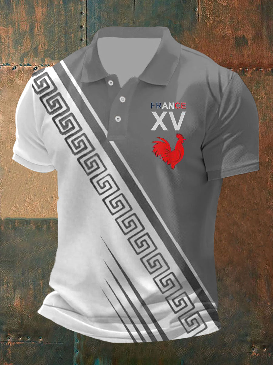 Polo imprimé France pour homme comme image / S