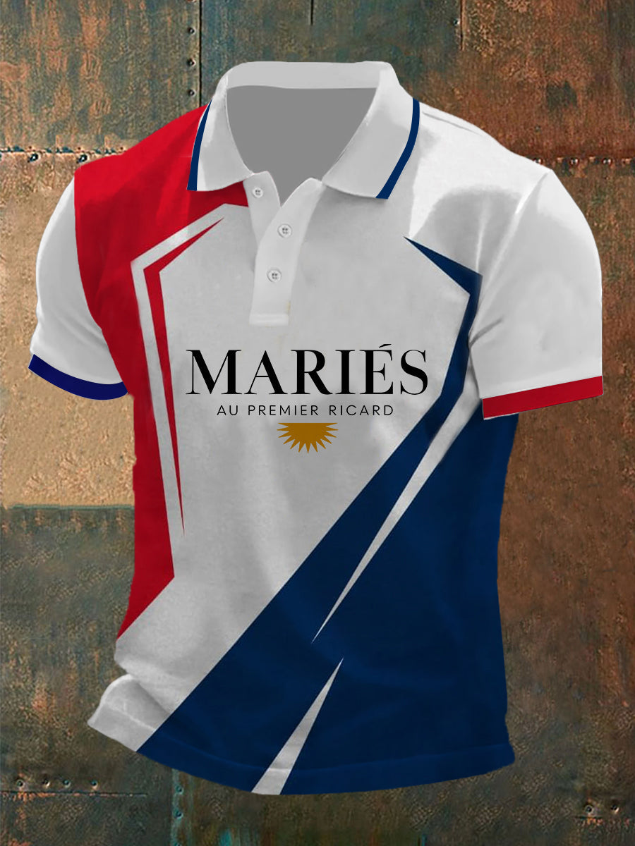 Polo à manches courtes Mariés Au Premier Ricard Homme comme image / S
