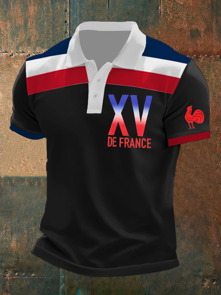 Polo à manches courtes XV De France Homme Noir / S