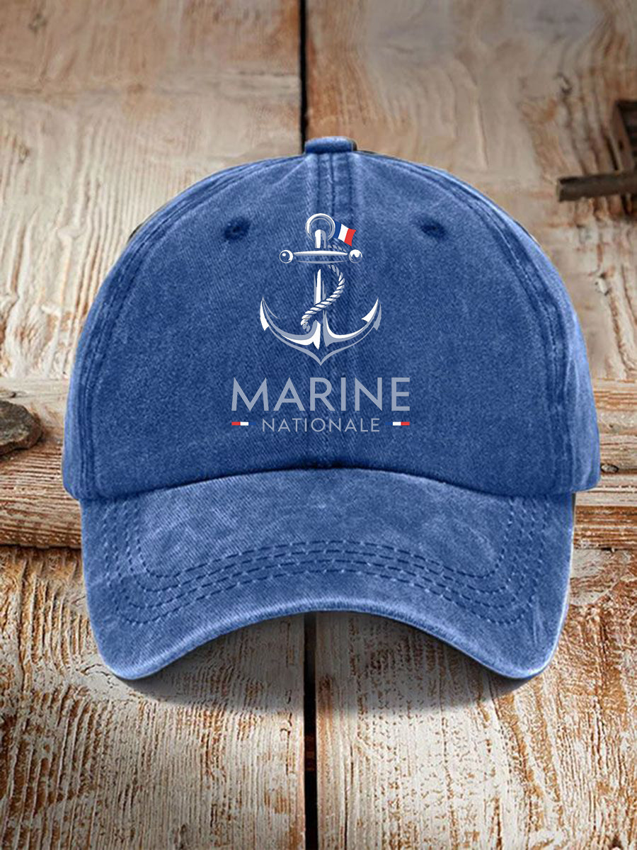 Chapeau imprimé Marine Nationale Unisexe