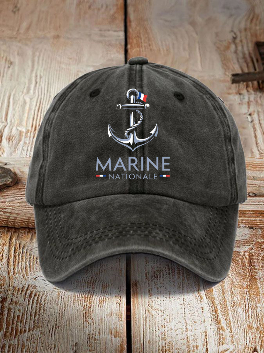 Chapeau imprimé Marine Nationale Unisexe
