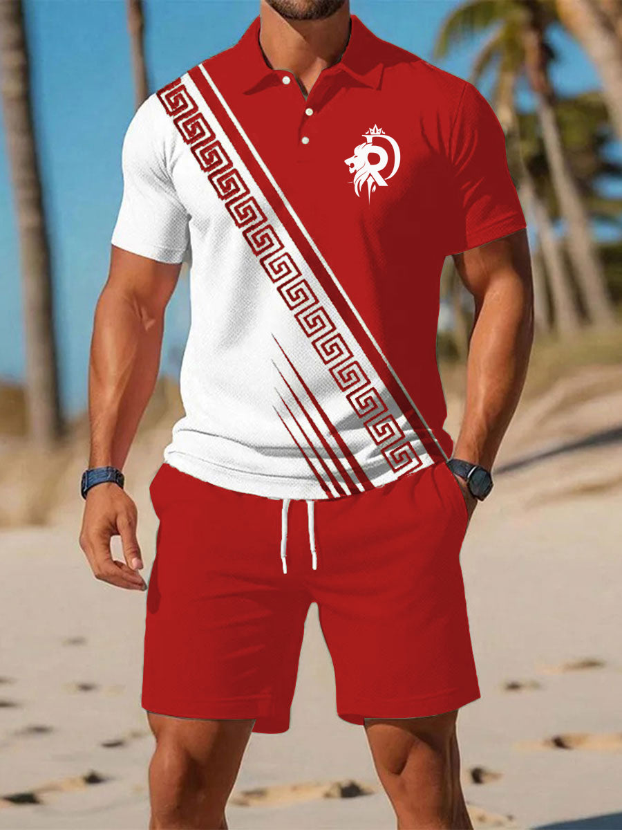 Costume de chemise à manches courtes Casual Business pour hommes