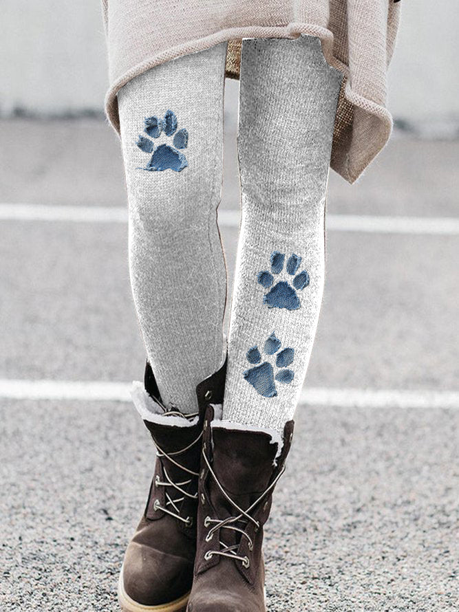 Leggings de patte de denim des femmes