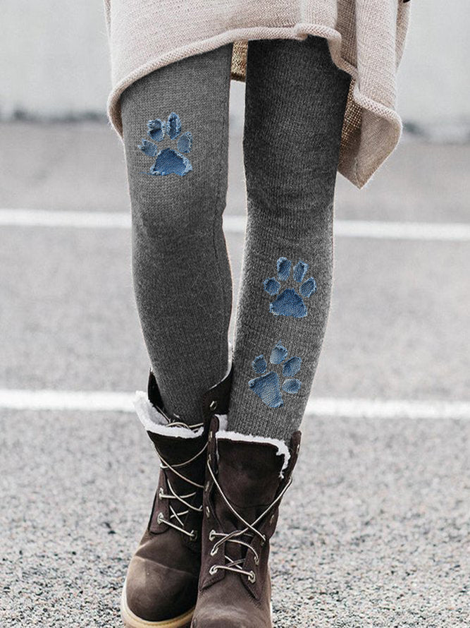 Leggings de patte de denim des femmes