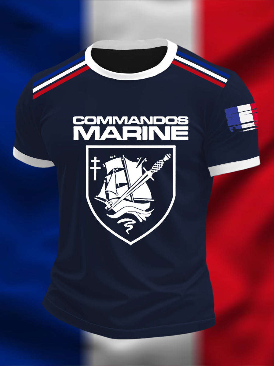T-shirt à manches courtes Commandos Marine Homme