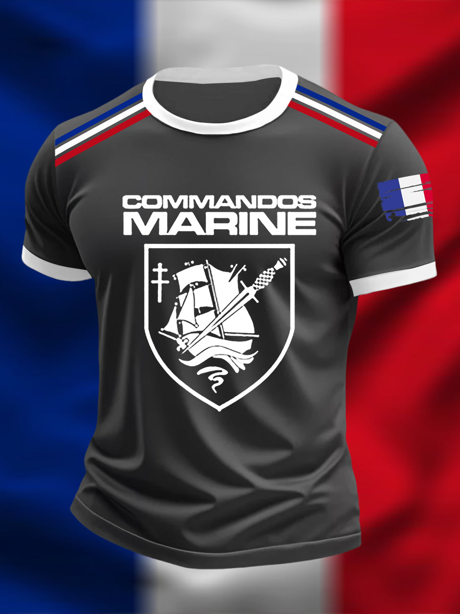 T-shirt à manches courtes Commandos Marine Homme
