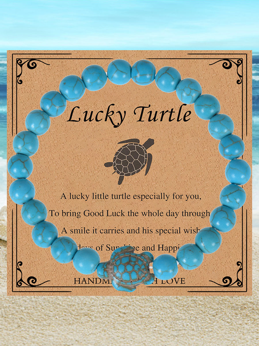 Bracelet Femme Turquoise Tortue De Mer