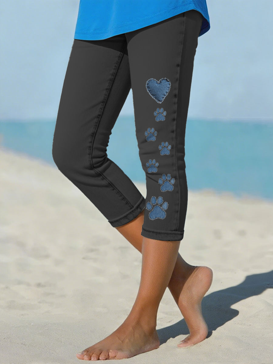 Leggings de patte de denim des femmes