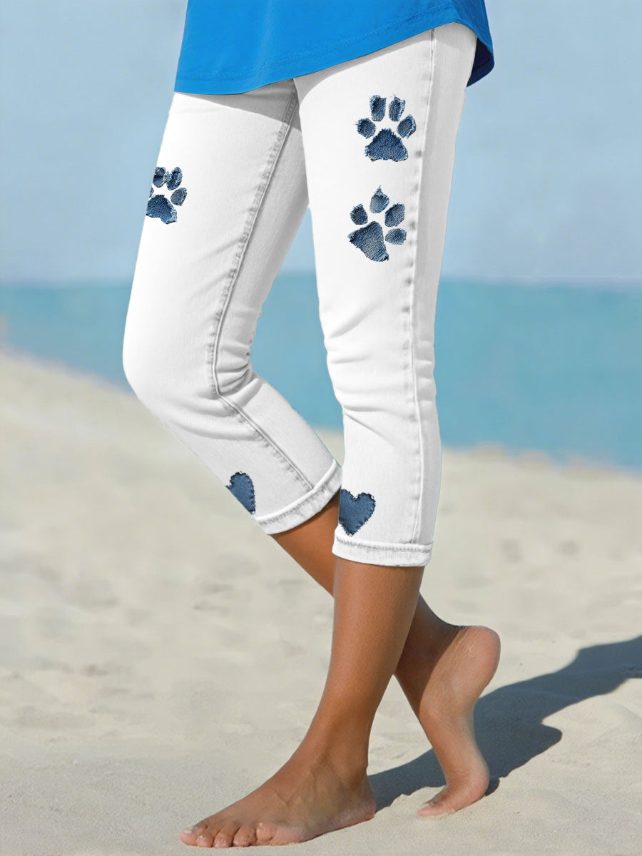 Leggings de patte de denim des femmes