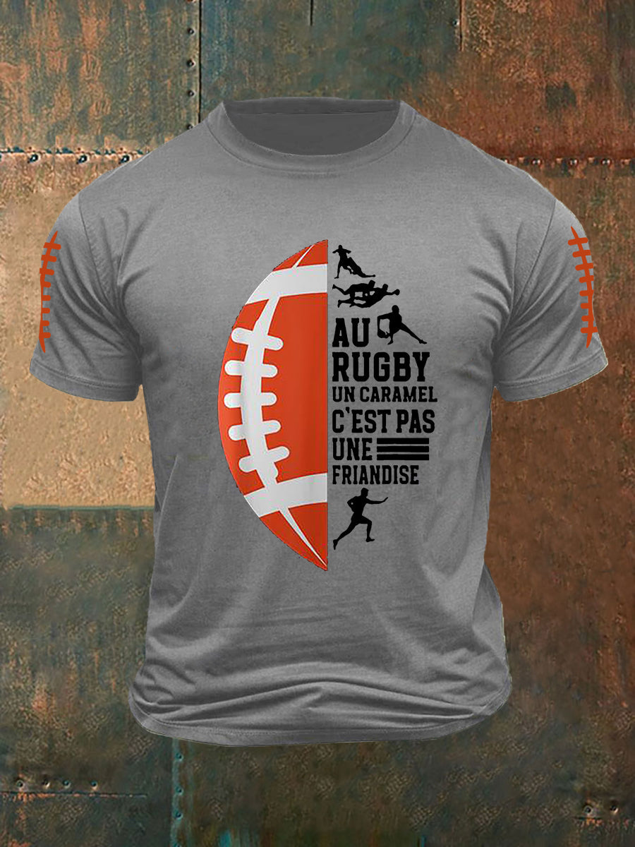 T-shirt à manches courtes Au Rugby Un Caramel C'est Pas Une Friandise Homme