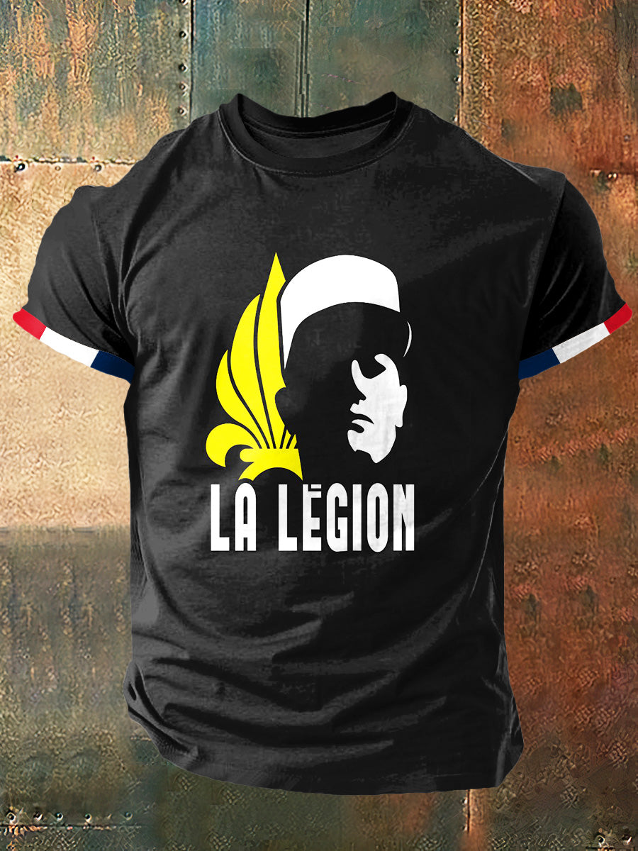 La Legion Print Vintage Fashion T-shirt à manches courtes pour hommes