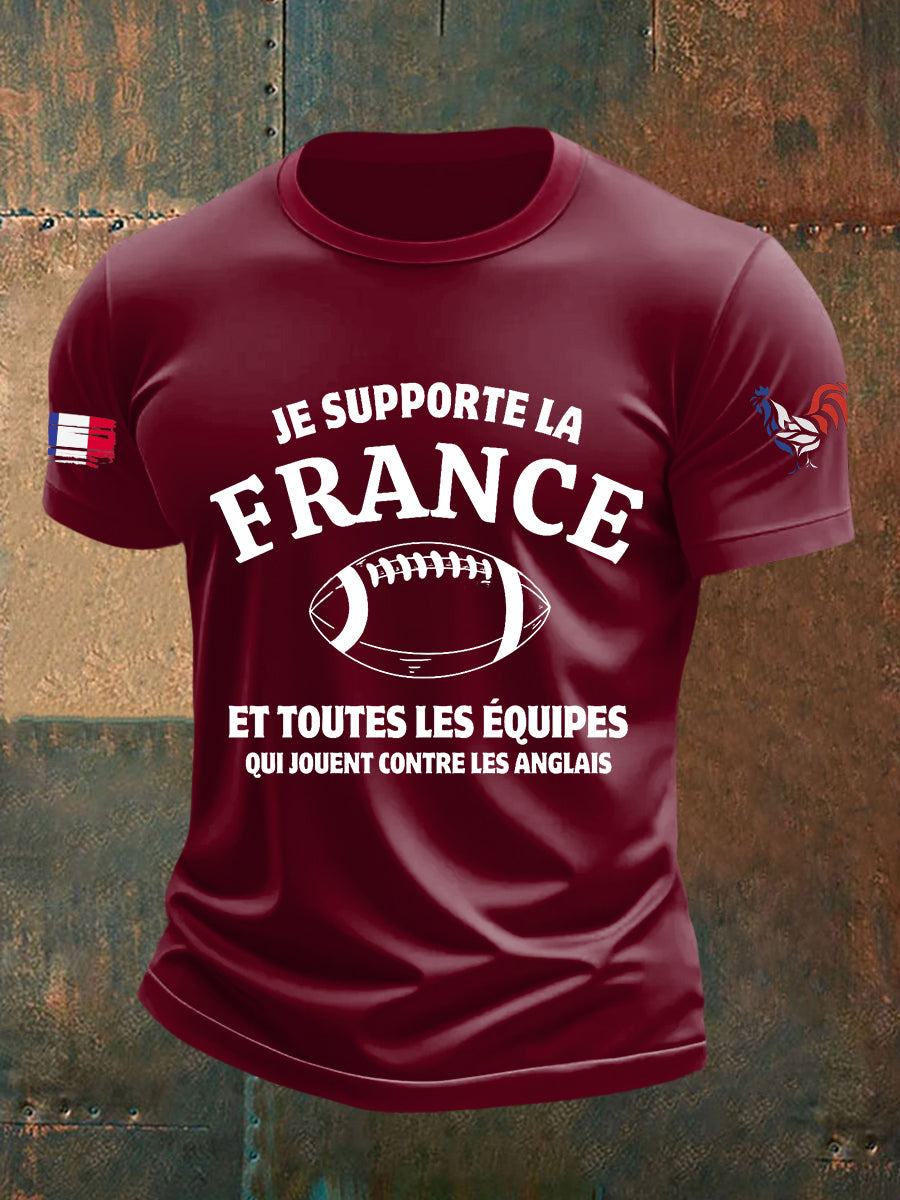 T-shirt à manches courtes Je Supporte La France Homme