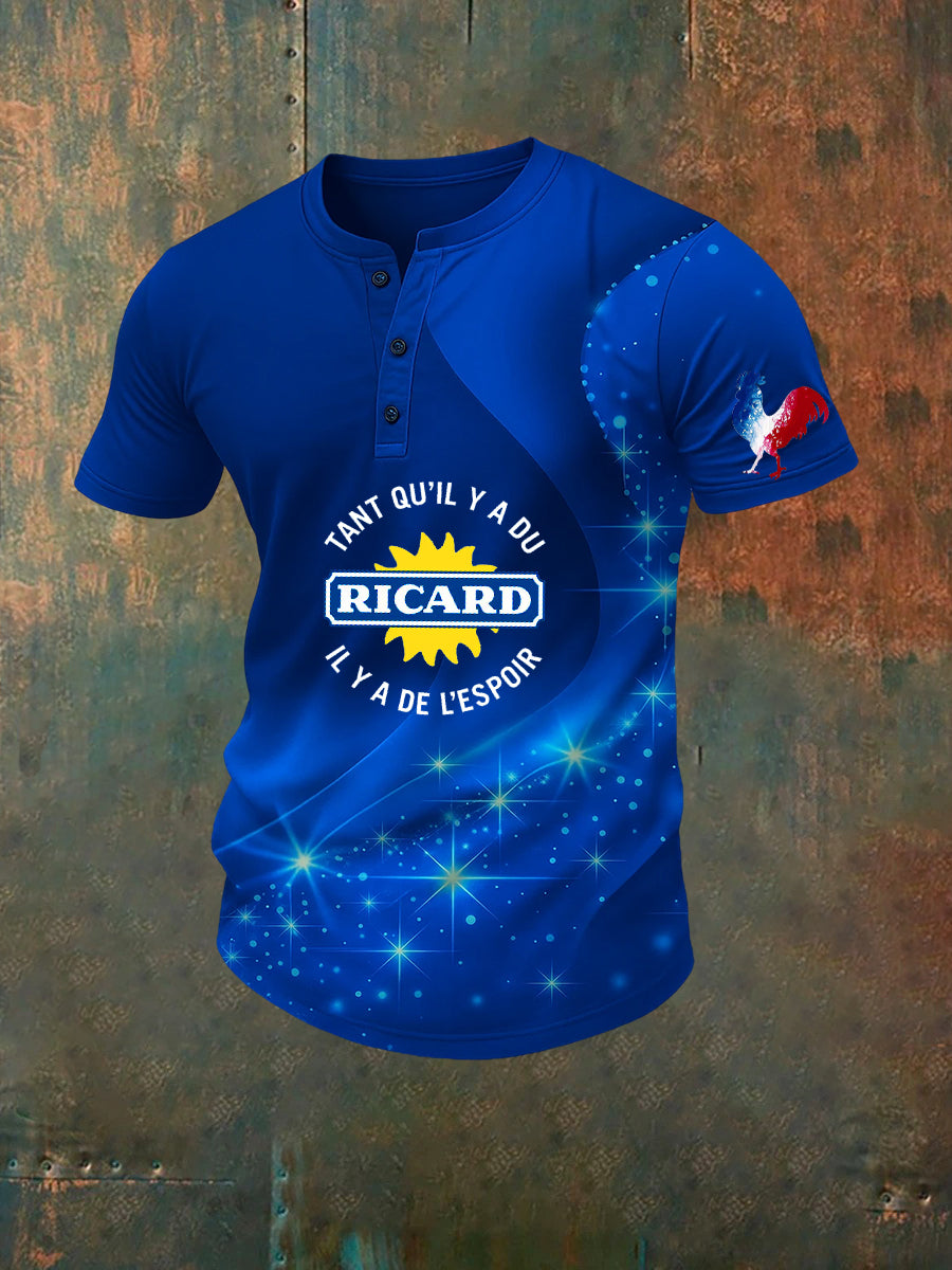 Polo imprimé à manches courtes Ricard Homme