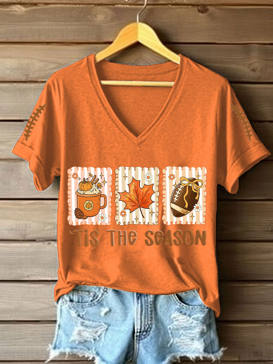 T-shirt à manches courtes Football Fall Tis The Season Femme