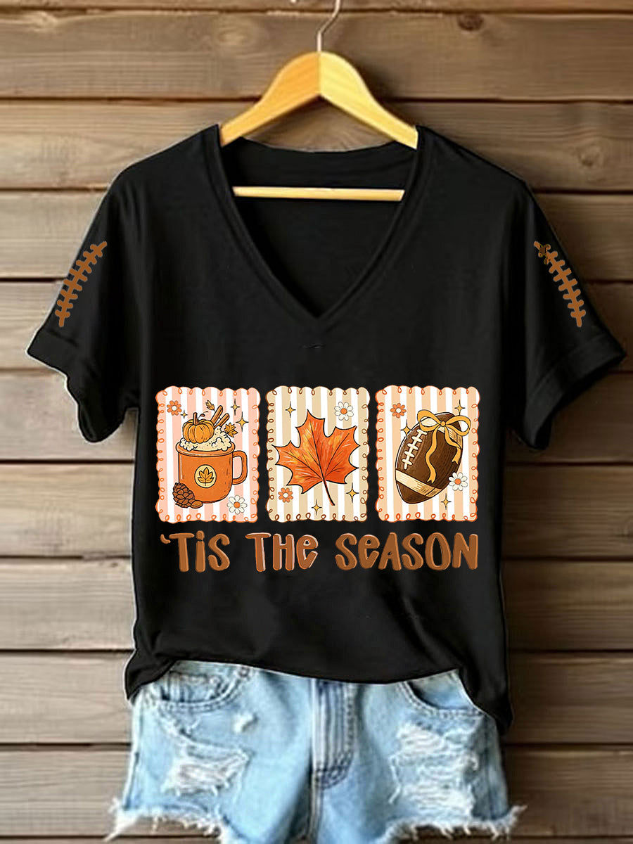 T-shirt à manches courtes Football Fall Tis The Season Femme