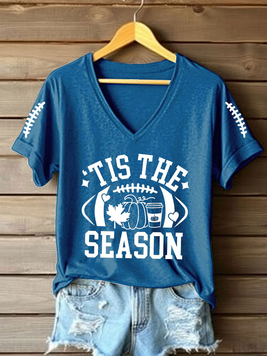 T-shirt à manches courtes Football Fall Tis The Season Femme
