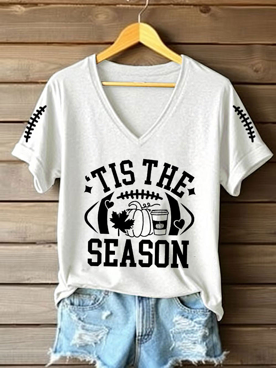 T-shirt à manches courtes Football Fall Tis The Season Femme