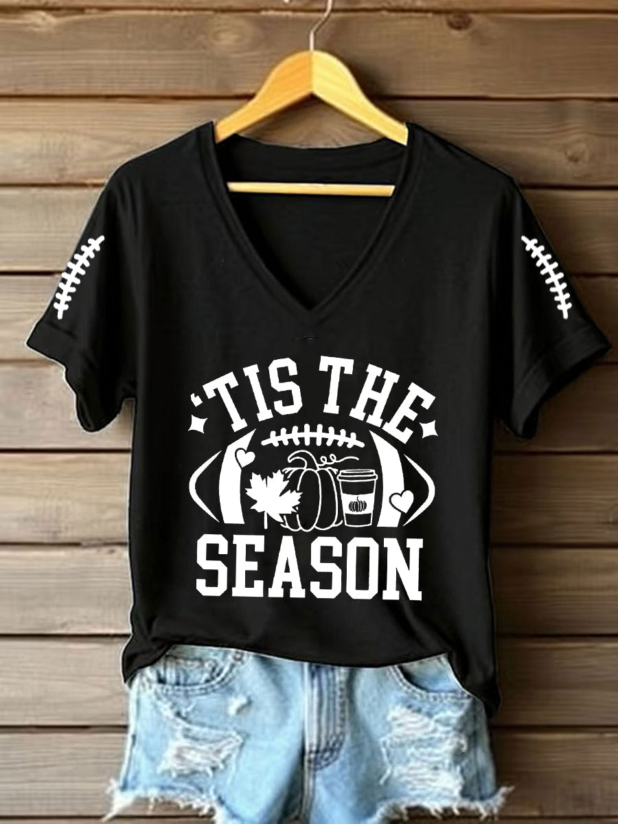 T-shirt à manches courtes Football Fall Tis The Season Femme
