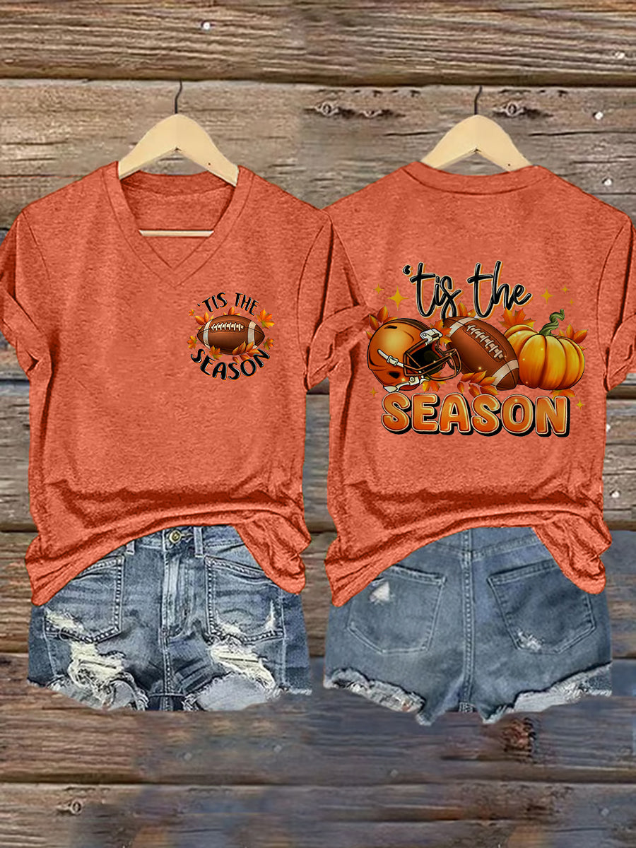 T-shirt à manches courtes Football Fall Tis The Season Femme