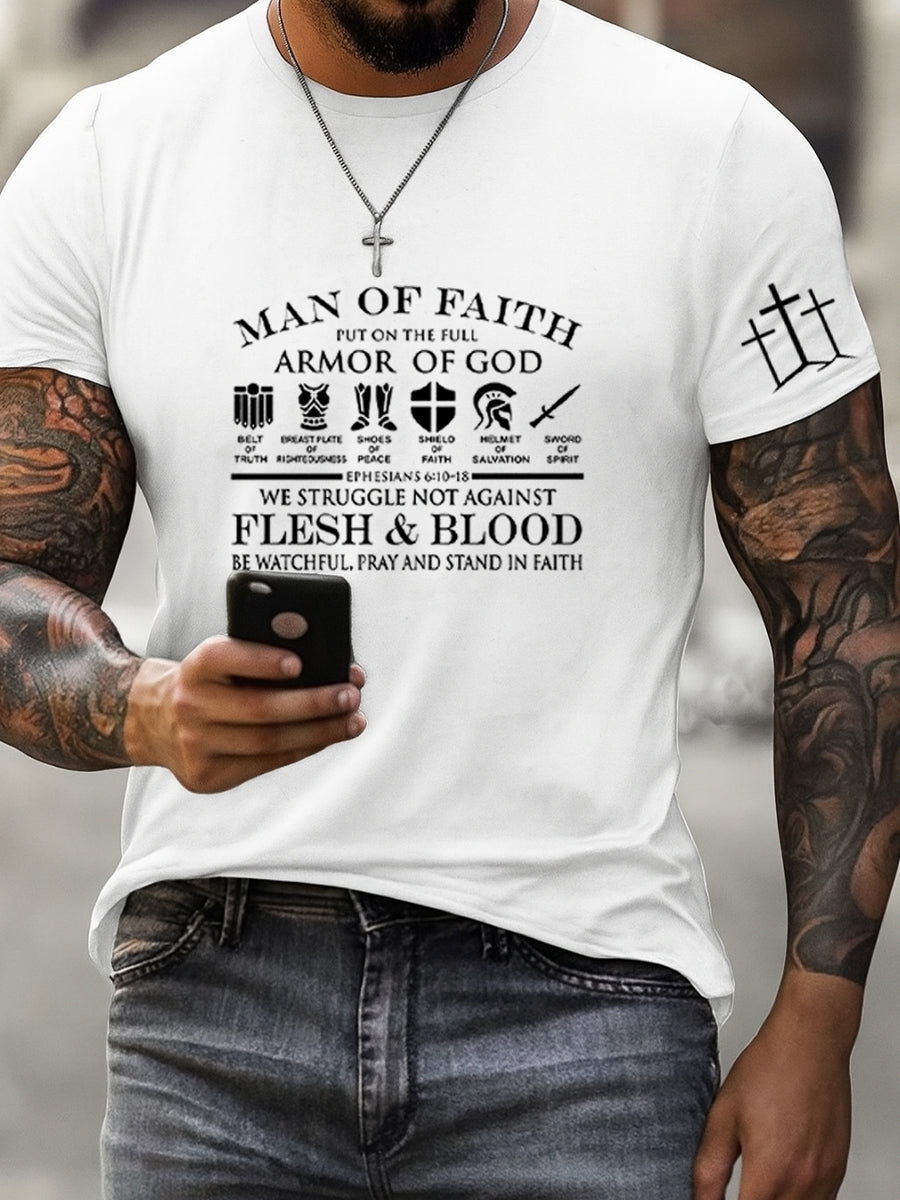 T-shirt décontracté à manches courtes Art of Faith pour hommes