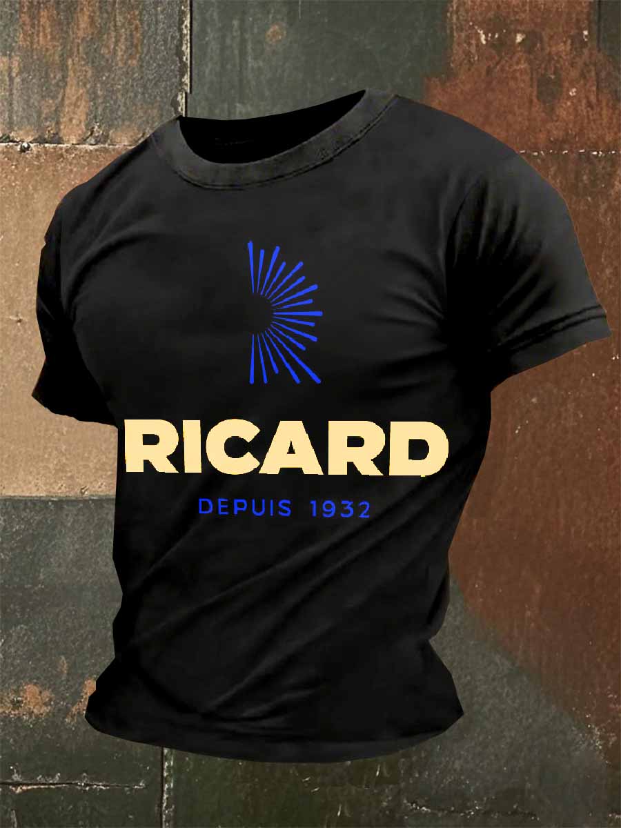 Tee-shirt imprimé à manches courtes Tant Qu'il Y A Du Ricard Homme