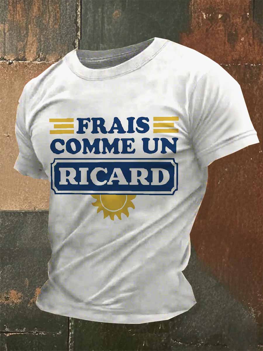 Tee-shirt imprimé à manches courtes Tant Qu'il Y A Du Ricard Homme