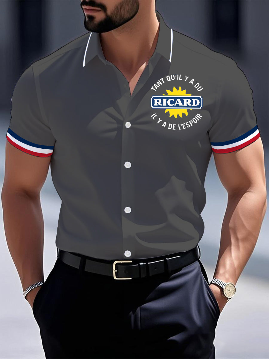Chemise à manches courtes Tant Qu'il Y A Du Ricard Homme