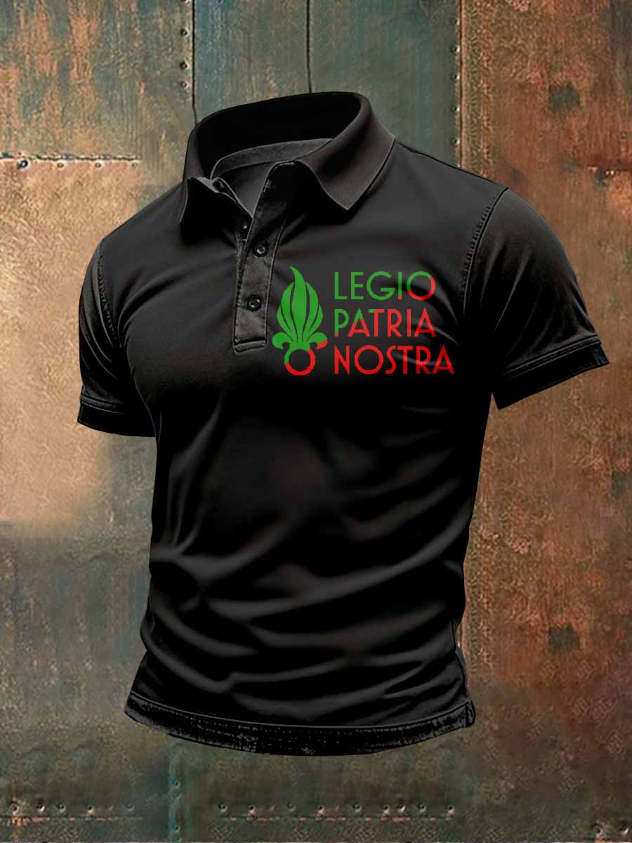Polo À Manches Courtes Imprimé Légion Étrangère Pour Homme
