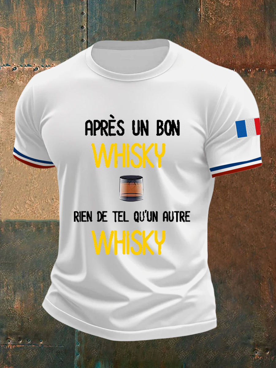 T-shirt à manches courtes Après Un Bon Whisky Rien De Tel Qu'un Autre Whisky Homme