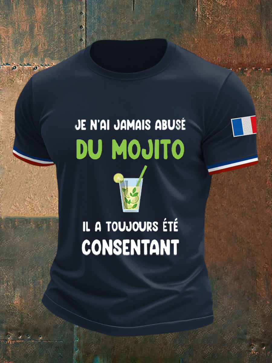 T-shirt à manches courtes Je N'aiJamais Abusé Du Mojito pour homme