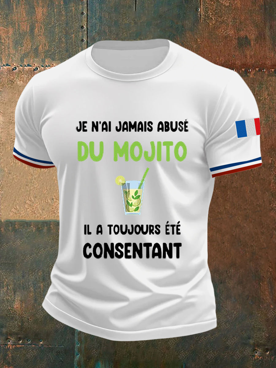T-shirt à manches courtes Je N'aiJamais Abusé Du Mojito pour homme