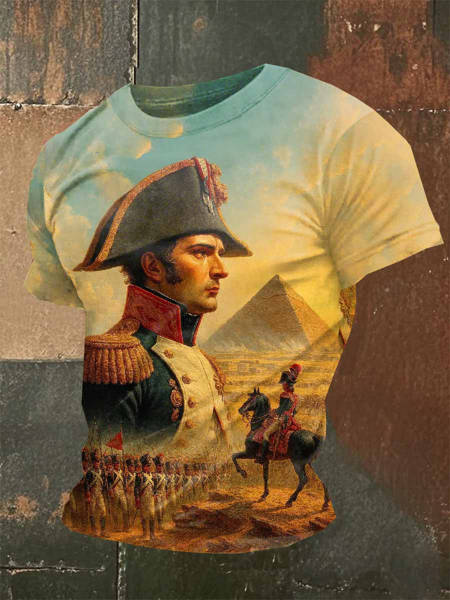 Homme Vintage French Napoleon T-Shirt Manches courtes