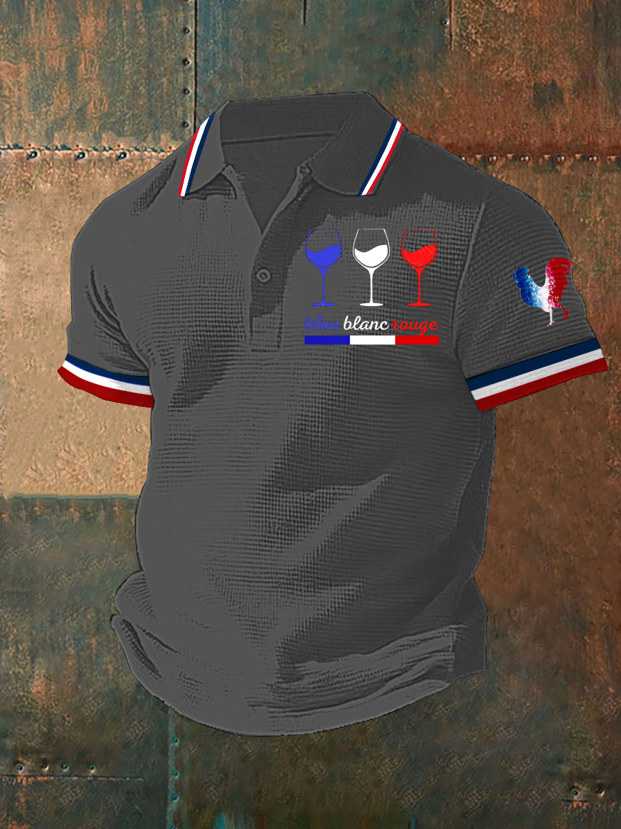 Chemise à manches courtes Bleu Blanc Rouge Homme