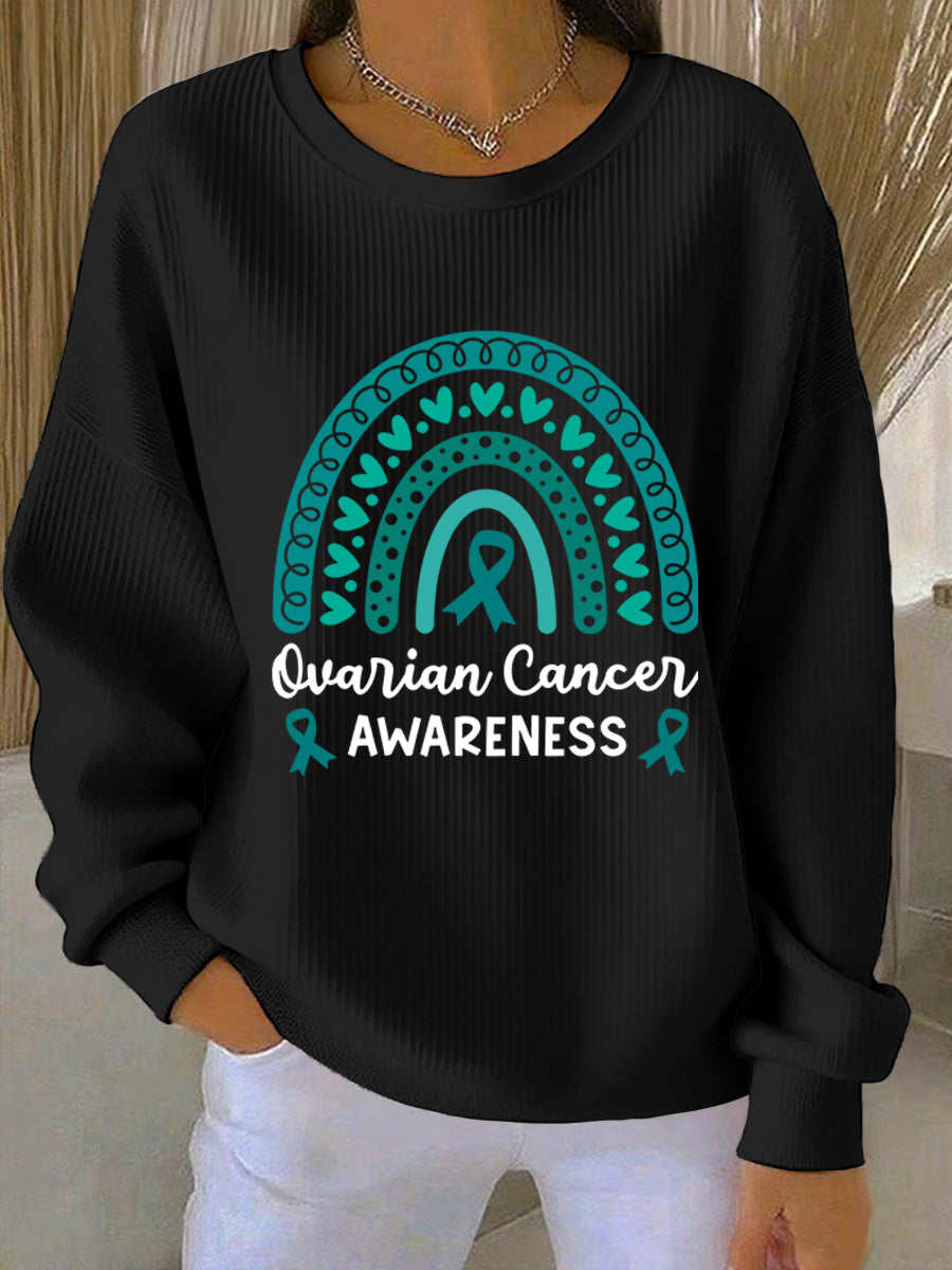 Turquoise tournesol je porte sarcelle pour ma maman ovaire Cancer sensibilisation Sweatshirt
