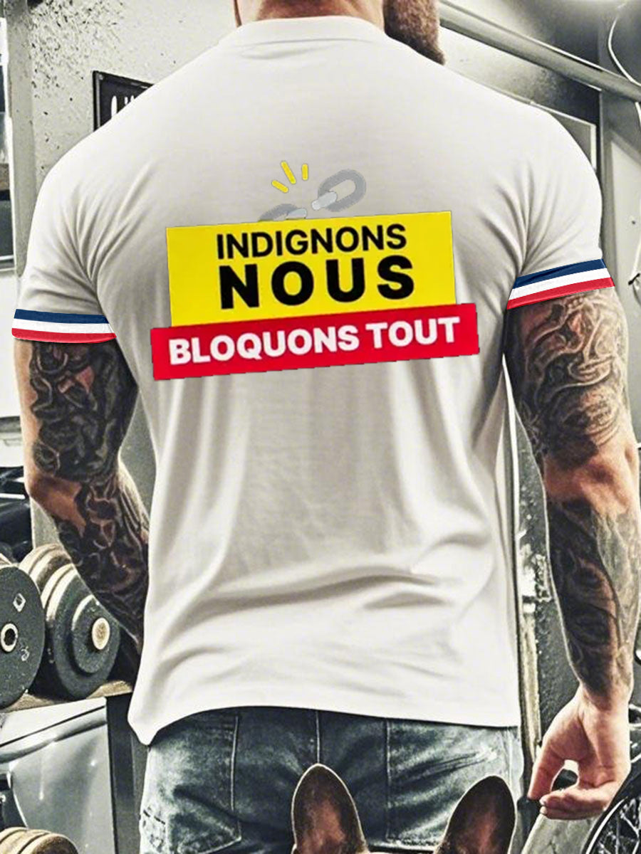 T-shirt à manches courtes Bloquons tout Homme